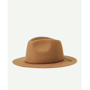 BRIXTON WESLEY PACKABLE/ADJUSTABLE FEDORA HAT UNISEX LARGE 71/2 MEDAL BRONZE NWT